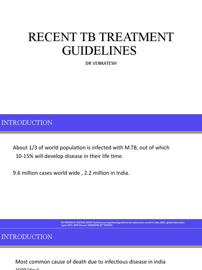Recent RNTCP TB Treatment Guidelines | PDF | Tuberculosis | Health Sciences