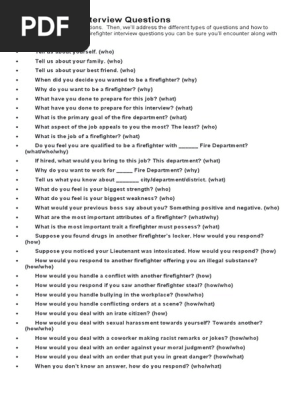 51 Firefighter Interview Questions | PDF | Firefighter | Question