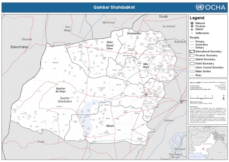 Qambar Shahdadkot District Map | PDF
