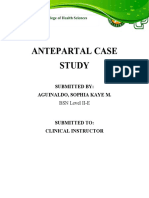 Antepartal Case Study: Submitted By: Aguinaldo, Sophia Kaye M