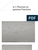 Euler’s Theorem on Homogeneous Functions