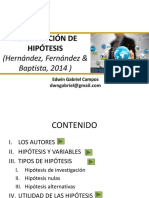 Formulacion - Hipotesis (Hernandez, Et Al., 2014)