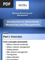 Notes: Introduction To Networking Monitoring and Management