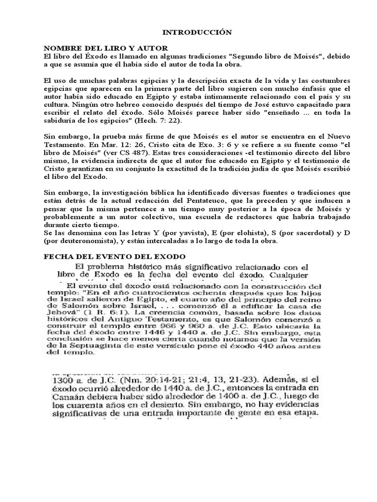Exodo Pdf Libro Del éxodo Moisés