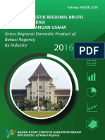 PDRB Kabupaten Bekasi Menurut Lapangan Usaha 2016-2020