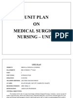 Medical Surgical Nursing Unit Plan Introduction