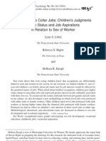 Pink and Blue Collar Jobs: Children's Judgments of Job Status and Job Aspirations in Relation To Sex of Worker