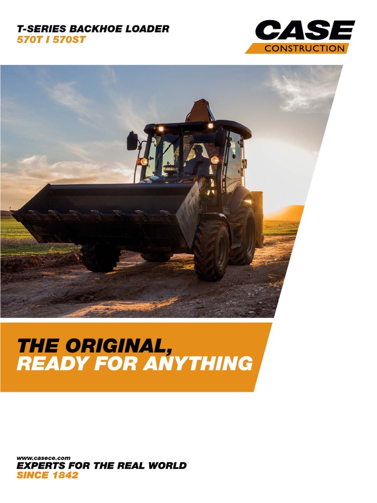 Case 570T Backhoe Loader Overview | PDF | Loader (Equipment) | Engines