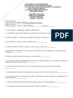 Examen Extraordinario de Anatomia y Fisiologia