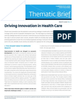 Thematic Brief: Driving Innovation in Health Care
