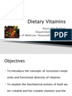 Dietary Vitamins: Agussalim Bukhari Department of Nutrition Faculty of Medicine, Hasanuddin University