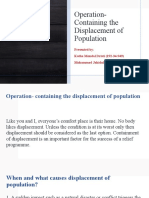 Operation-Containing The Displacement of Population