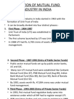 Evolution of Mutual Fund Industry in India: 1. First Phase - 1964-1987