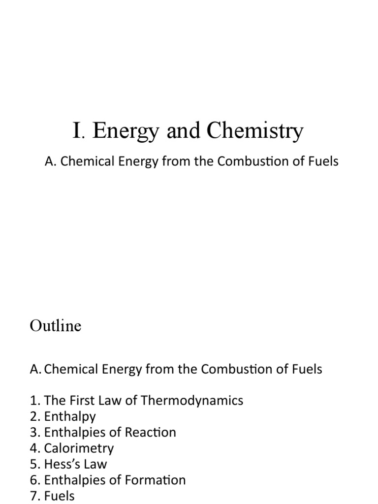 Chemical Energy from Fuel Combustion | PDF | Fuels | Enthalpy