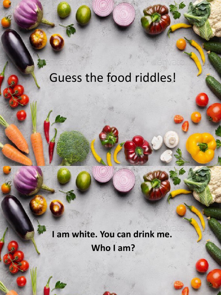 Guess The Food Riddles! | PDF