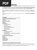 Integer Programming: Canonical and Standard Form For Ilps Example Proof of Np-Hardness Variants Applications