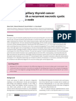 Endocrinology Diabetes Metabolism Case Reports Metastatic Papillary Thyroid Cancer Presenting With A Recurrent Necrotic Cystic Cervical Lymph Node