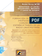 Formación de Futuros Profesionales de Comunicación en España A Través de La Radio Universitaria