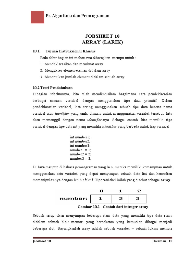 Panduan Lengkap Array dalam Java | PDF