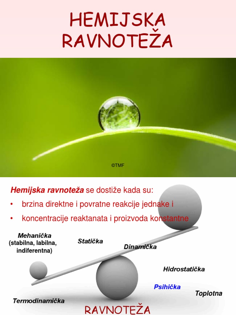 01 - Hemijska Ravnoteza | PDF