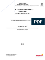 Guía Interdisciplinar de Trabajo en Casa Grado Sexto Segundo Bimestre 2021