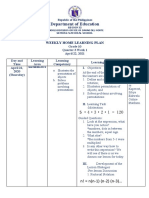 Department of Education: Weekly Home Learning Plan