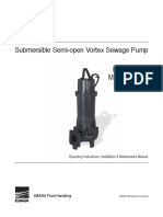 Model DVSU Model DVSHU: Submersible Semi-Open Vortex Sewage Pump