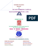 The Study of Working Capital Management of Itc. LTD.: Summer Training