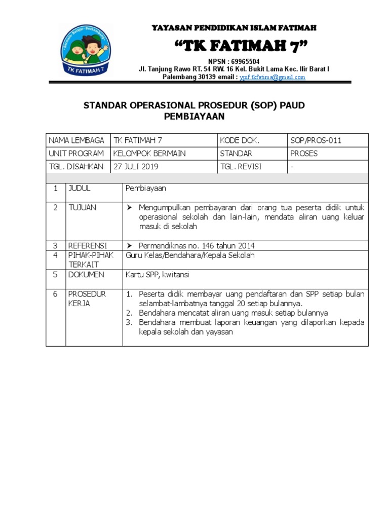 Sop Pembiayaan Pdf