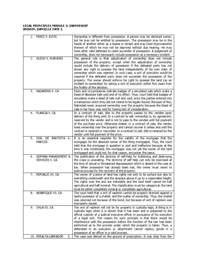 Property Law Case Summaries | PDF | Mortgage Law | Foreclosure