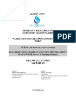 Mombasa Water Supply and Sanitation Company Limited: Bill of Quantities
