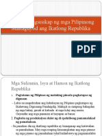 Ang Mga Pagsisikap NG Mga Pilipinong Maitaguyod