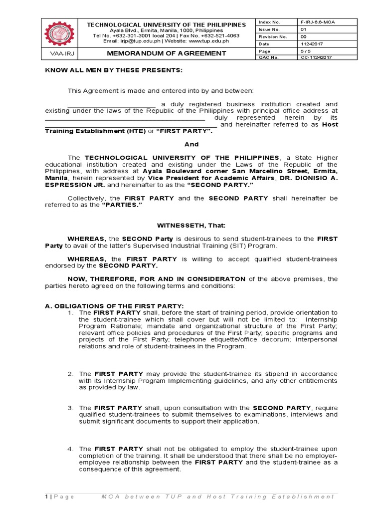 Moa Sample | PDF | Privacy | Legal Liability