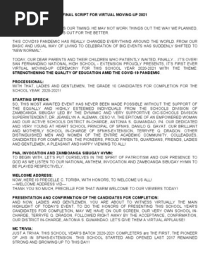 Final Script For Virtual Moving Up Pdf