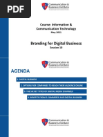 Branding For Digital Business: Course: Information & Communication Technology