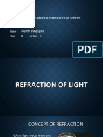Gems Academia school student paper on refraction of light