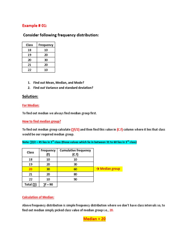 Mean Median and Mode For Group Data | PDF | Mode (Statistics) | Median