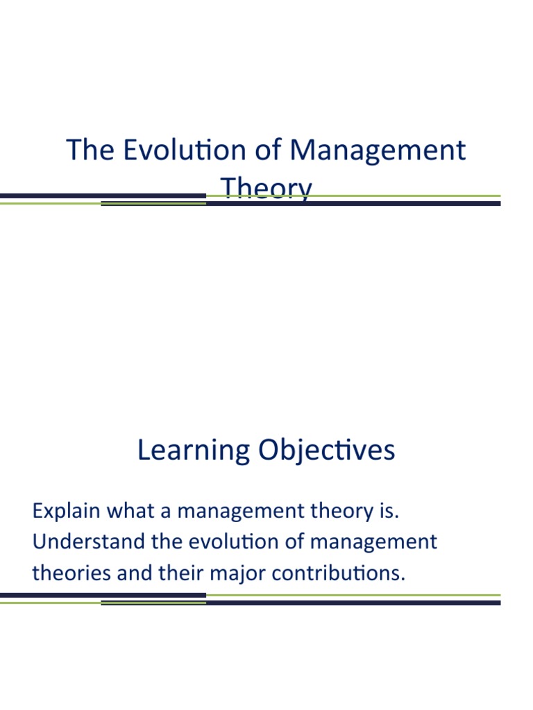 Evolution of Management Theories Explained | PDF | Bureaucracy | Theory