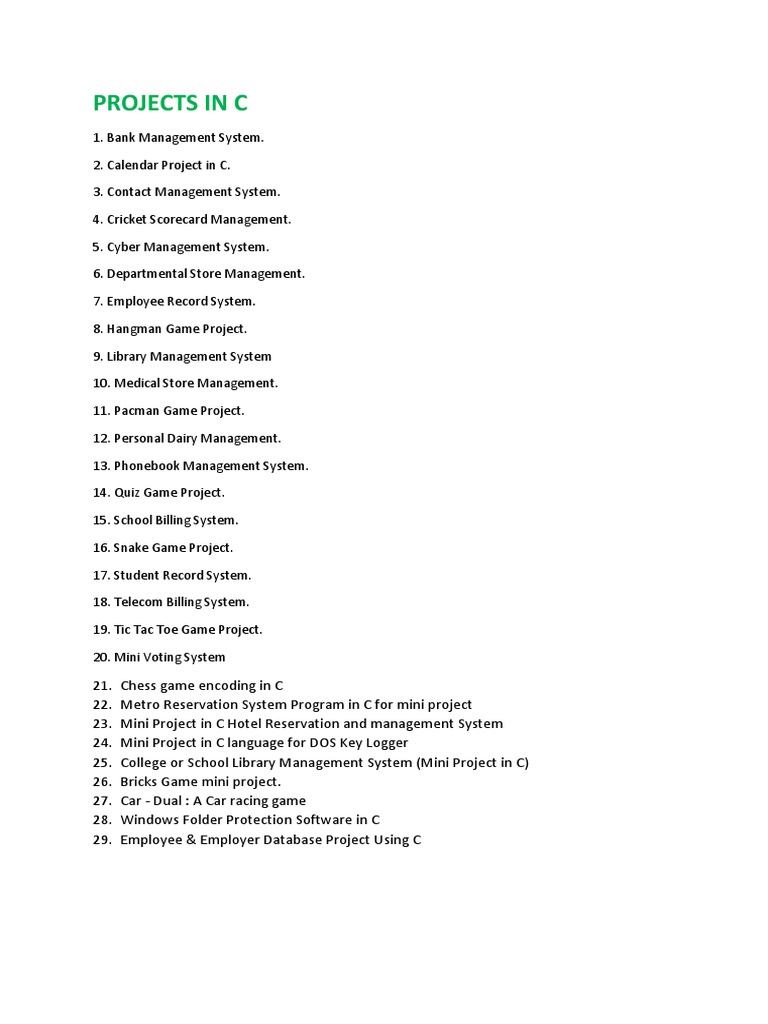 a-comprehensive-list-of-c-programming-projects-ranging-from-beginner-to