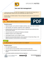 Hazard Identification and Risk Management: Speakers