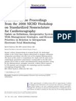 A Review of The Proceedings From The 2008 NICHD Workshop On Standardized Nomenclature For Cardiotocography