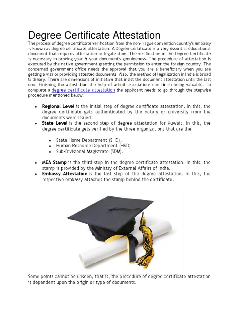Degree Certificate Attestation Process | PDF | Notary Public | Government