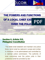 The Powers and Functions of A Local Chief Executive Over The Police