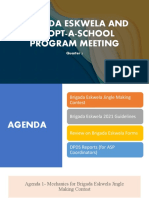 Brigada Eskwela and Adopt-A-School Program Meeting: Quarter 2