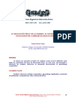 La Educación Física en La Sombra. El Teatro de Sombras Facilitador Del Currílum de Educación Física