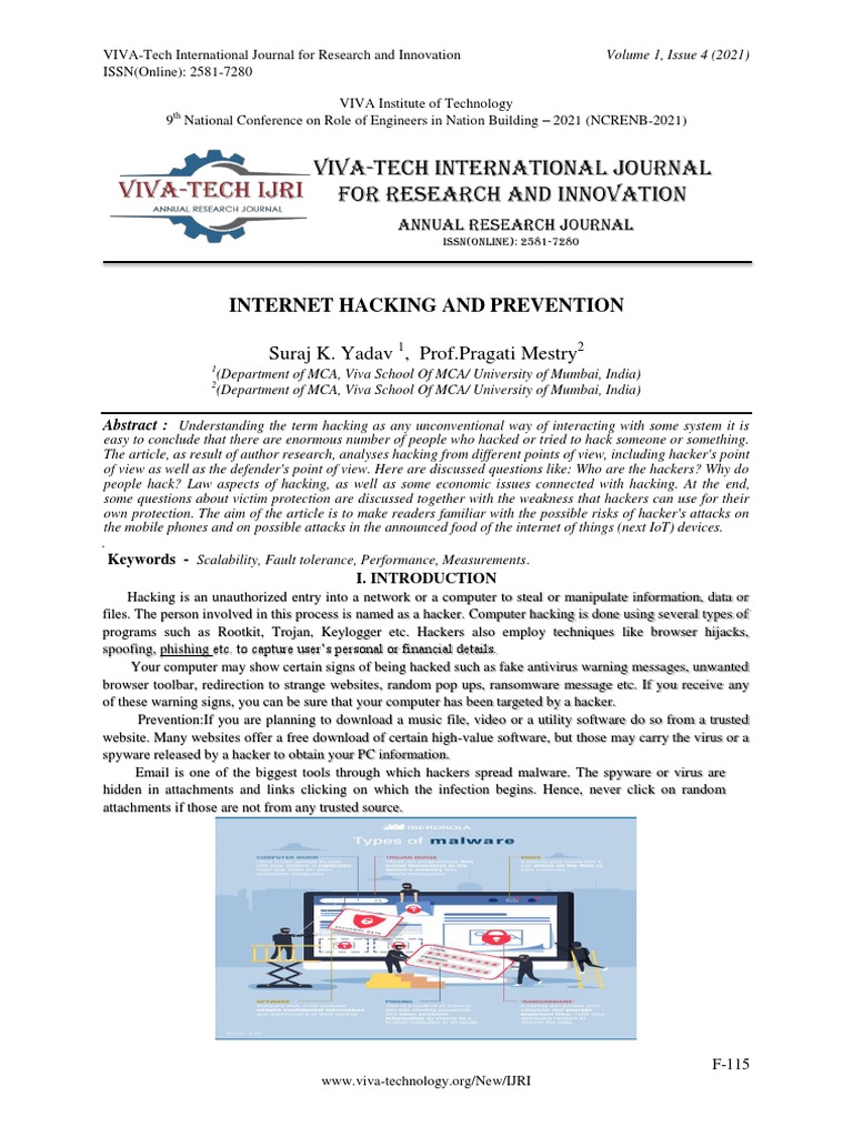 Internet Hacking Prevention Guide | PDF | Antivirus Software | Computer ...