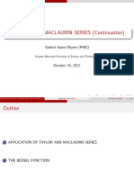 Taylor and Maclaurin Series (Continuation) : Gabriel Asare Okyere (PHD)