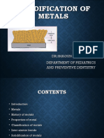 Solidification of Metals