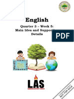 English: Quarter 3 - Week 5: Main Idea and Supporting Details