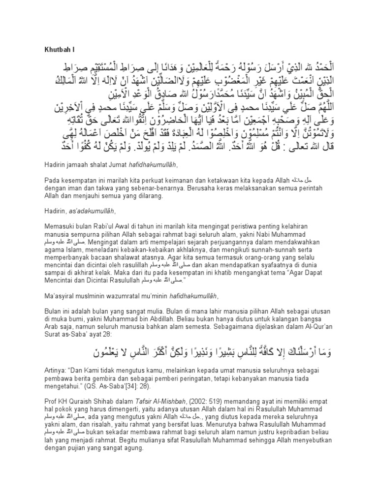 Khutbah Bulan Maulud PDF